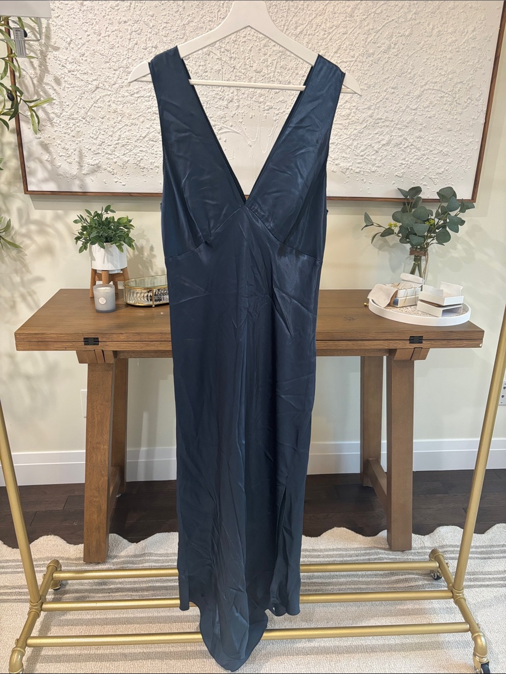 Rails Navy Blue V-Neck Maxi Dress
